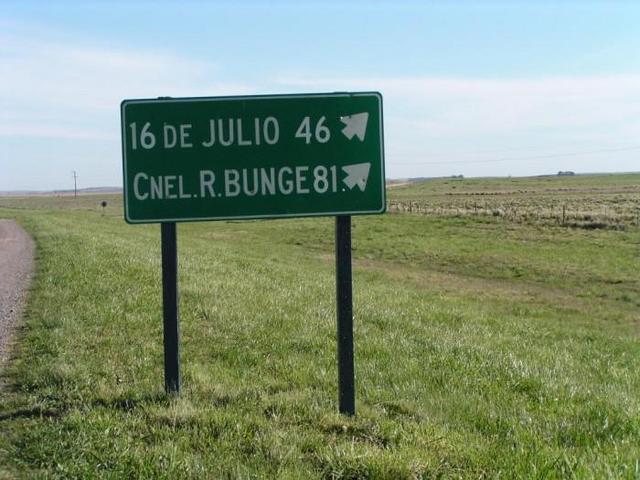 Road sign towards the confluence