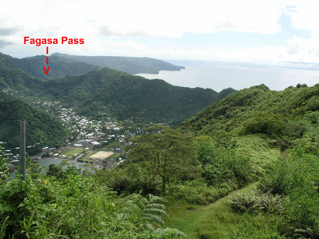 Our route to the top of Mt. ‘Alava followed Maugaloa Ridge from Fagasa Pass.