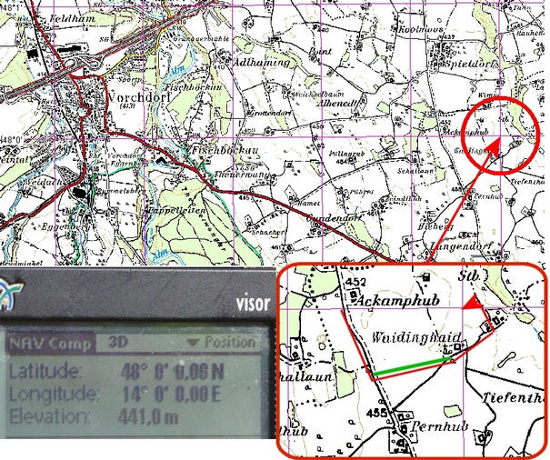 Map details & GPS reading