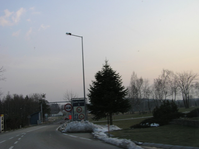 Entering Austria from the Czech Republic (just before sunset)