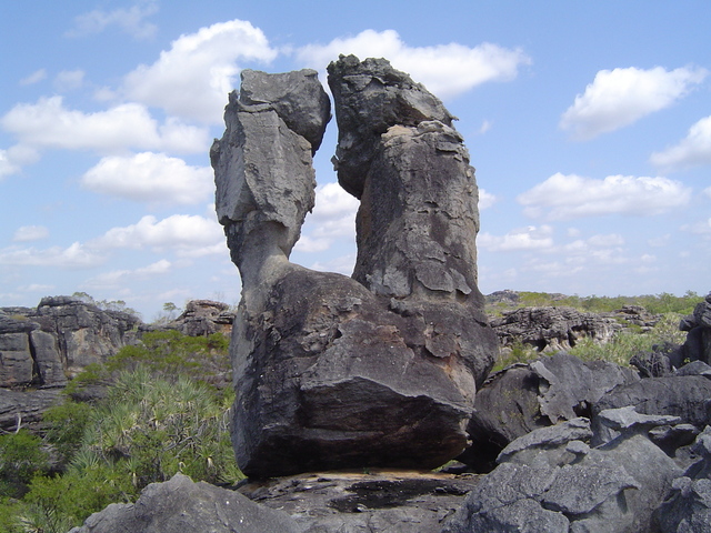 Rock formations in the area