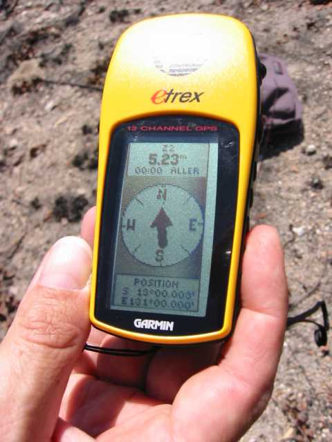 GPS display at spot