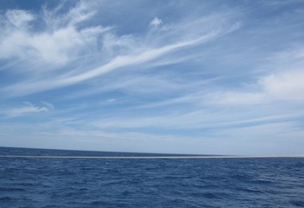 #1: General view of the confluence area - approaching from the NW under sail.