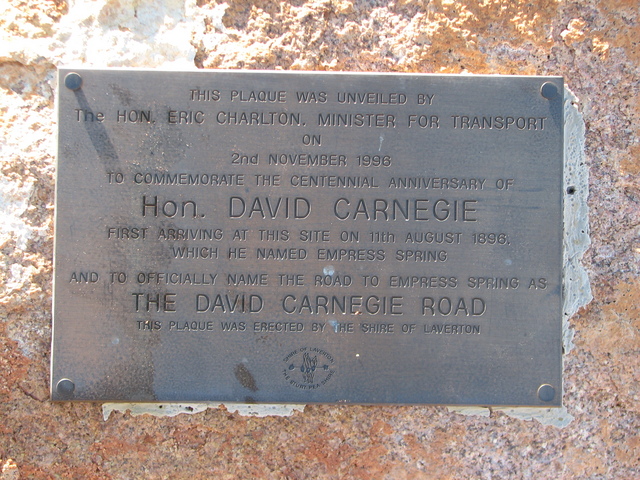 Carnegie's Plaque