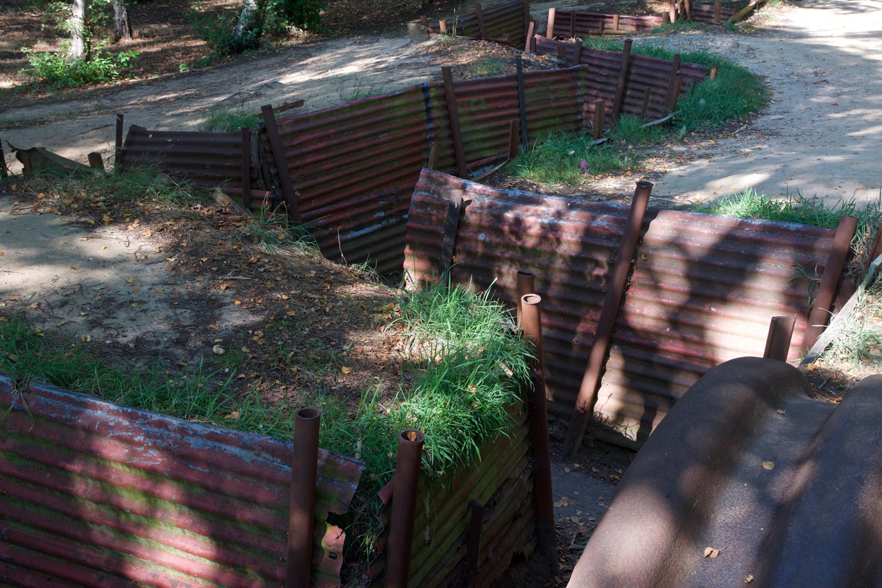Preserved World War I trenches at the nearby Sanctuary Wood Museum