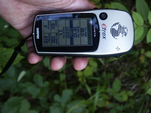 The GPS receiver I used to get to the point