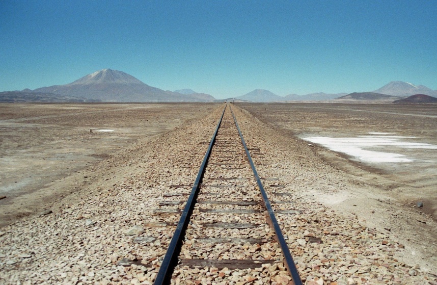 The railroad to Chile, a few km south of the CP