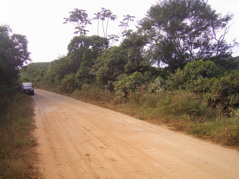 A estrada de terra passa a 99 metros da confluência - dirt road 99 meters close to the confluence