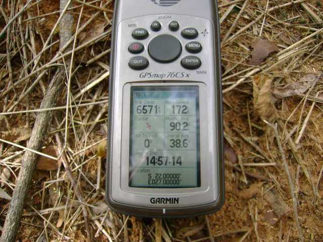 GPS photo on 22S 27E confluence