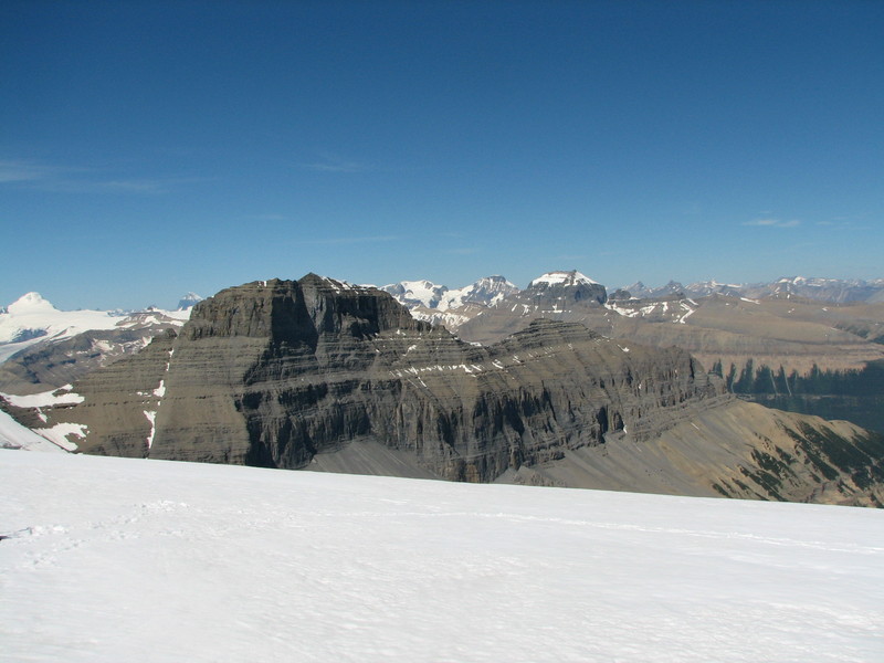 The icefield at the confluence point, facing NW towards Mount Willerval.