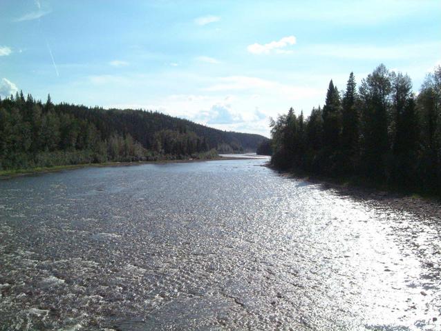 Berland River confluence in middle of photo