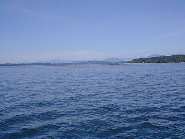Looking west toward Campbell River on Vancouver Island
