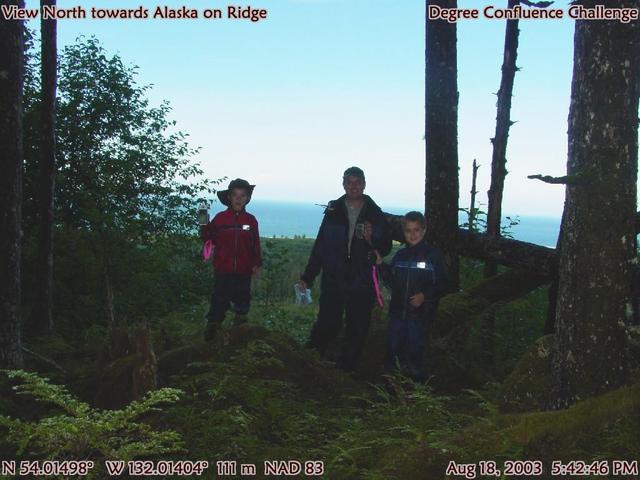 Top of ridge with Alaska to our backs (Alaska to north)
