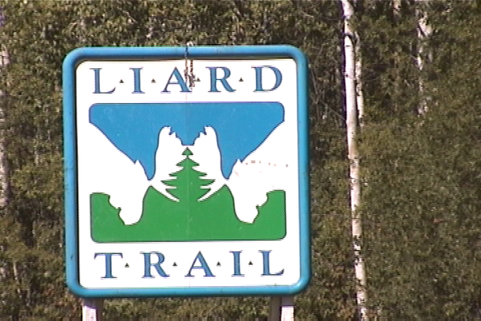 start of the Liard Trail