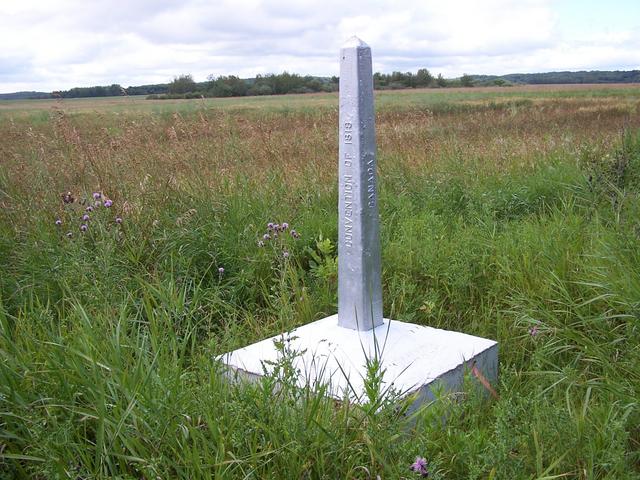 Border marker #713 located 240 m from the confluence.