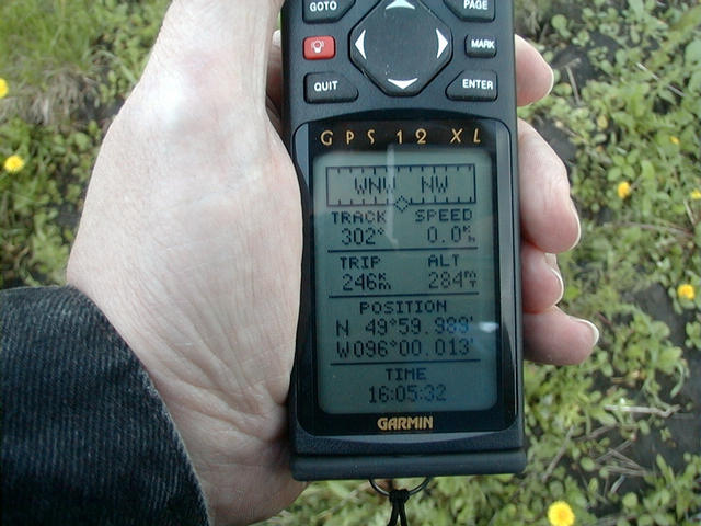 picture of GPS display
