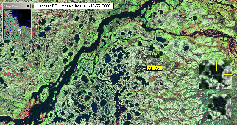 Landsat 7 ETM image of confluence area (14.25m/pixel)