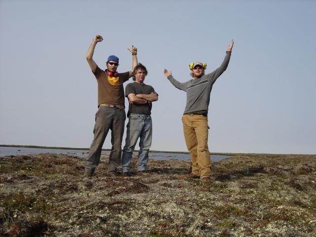 Left to Right: Dominic, Harold and Graham on the degree confluence.