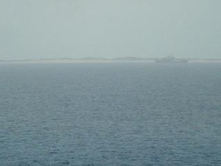 #1: Sable Island seen from the confluence, off the coast a Canadian research vessel
