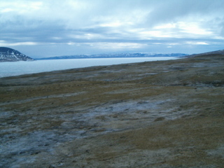 #1: Looking west along Slidre Fiord towards Axel Heiberg Island