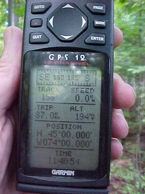 GPS reading at the Confluence