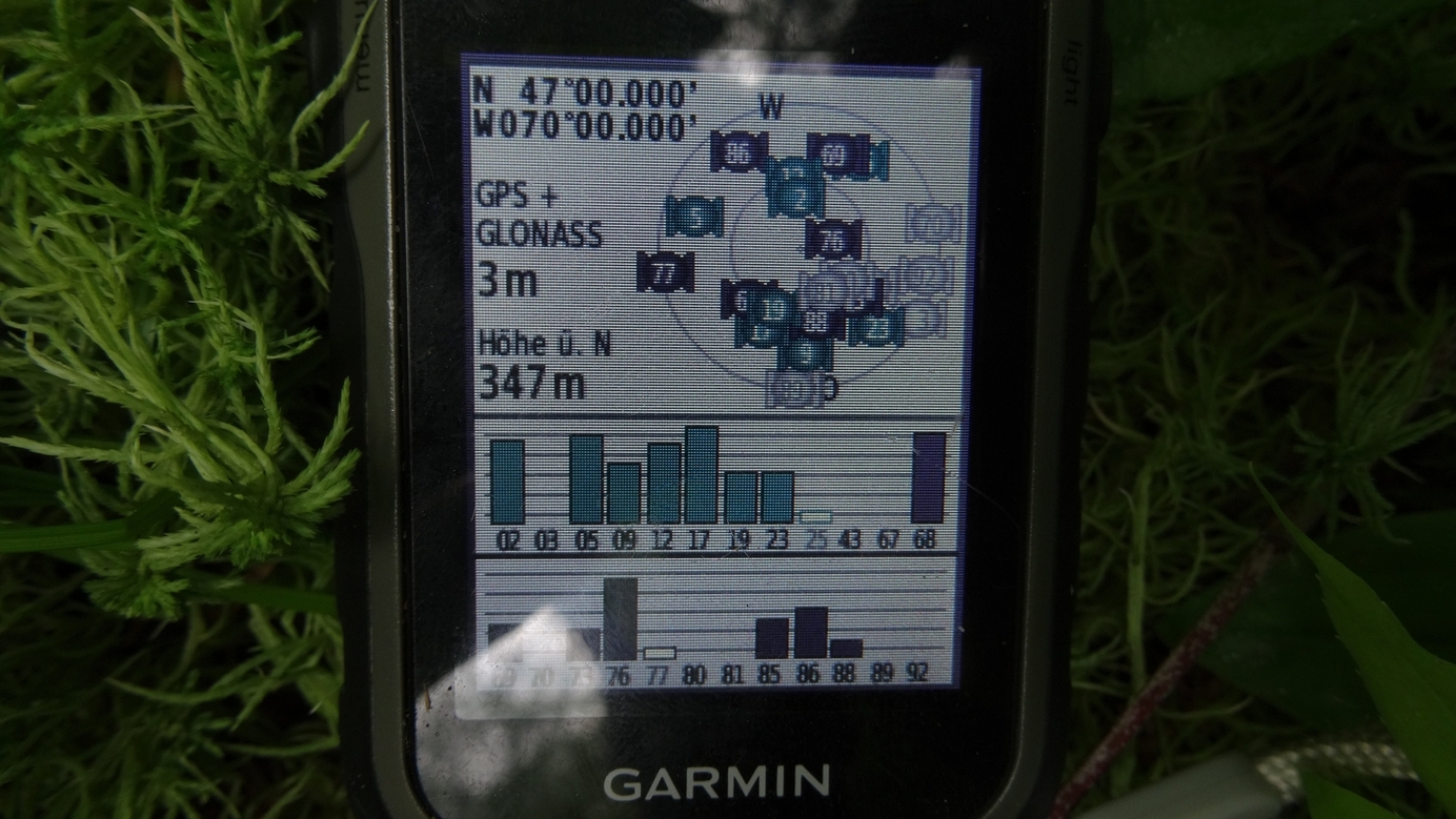 #06 GPS reading at 47N-70W