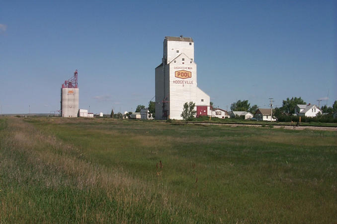 Hodgeville grain elevators ... the old and the new.