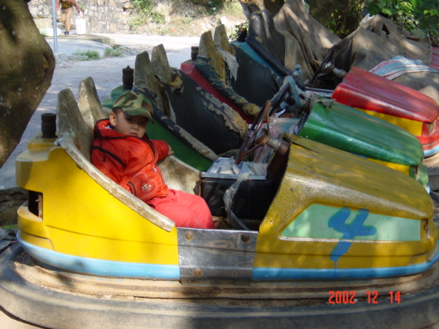 Badly decaying bumper cars.