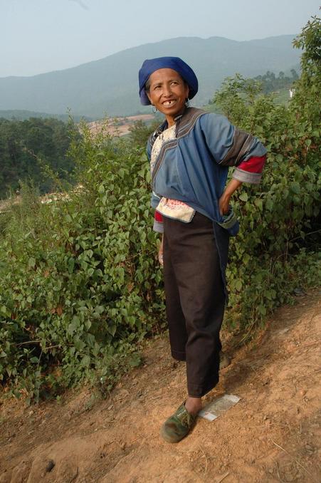 A Yi minority woman in the village