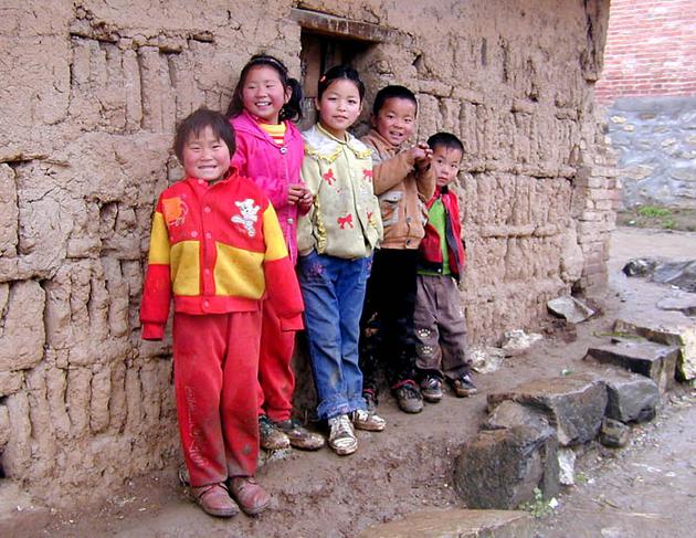 Children in a village