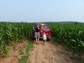 #3: Peter and Andy with our car on the track between the cornfields