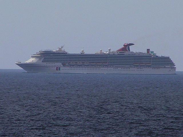 The "Carnival Miracle" on her way to Grand Cayman