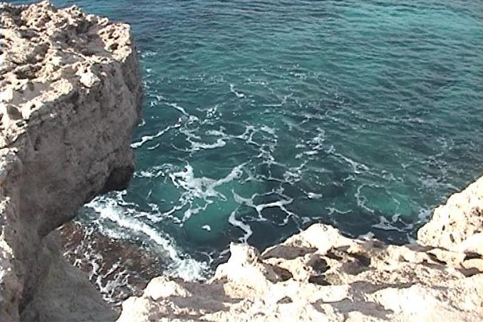 The turquoise waters of the Mediterranean Sea at Cape Greco