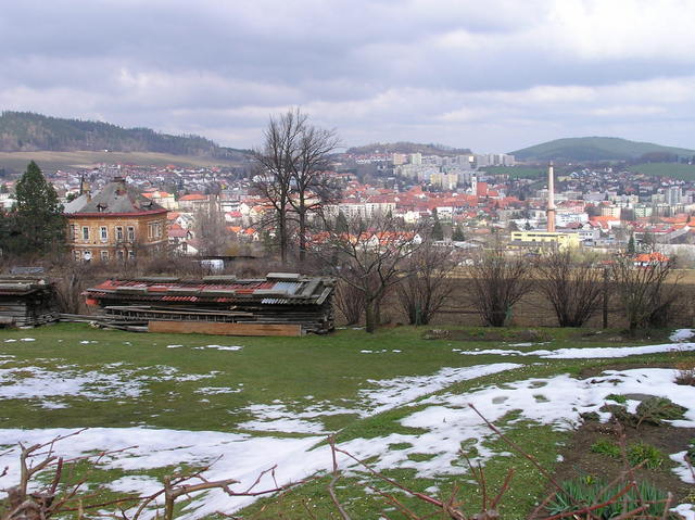 View of Prachatice (from the road near the confluence point)