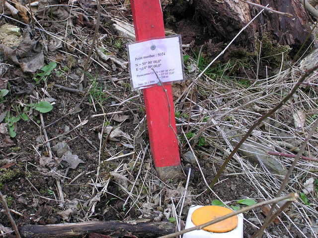 Someone else's marker - about 17m from the true point (according to my GPS receiver)