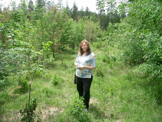 Susanne at the forest aisle
