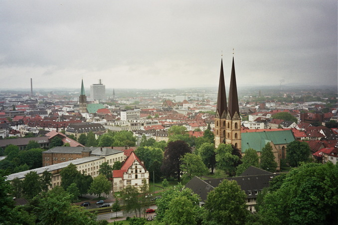 Bielefeld - view of the city from the castle