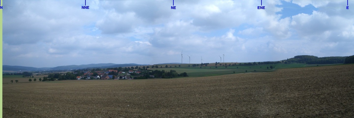 Panorama North to East