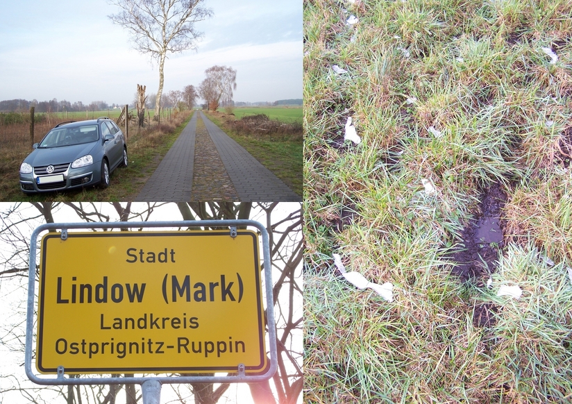 Road from Banzendorf to Lindow and boggy ground