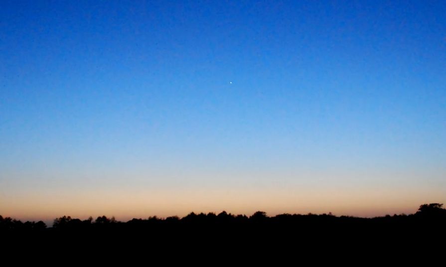 Venus in the sunset sky
