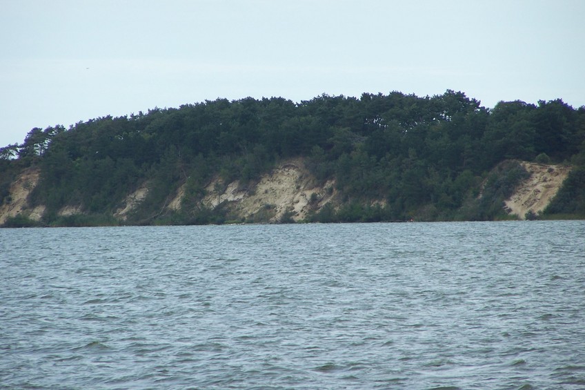 View towards NE from the confluence (cliffs of Loddiner Höft)