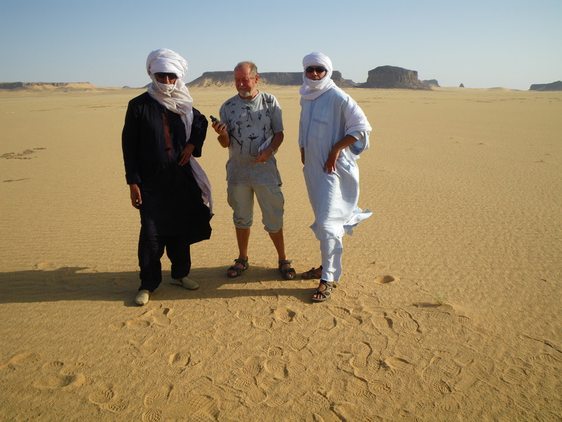 That's me with my friend Siddiq Mehiri and our guide Baba from Tamanrasset