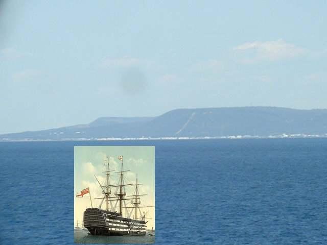 Admiral Nelson's flagship "Victory" and a closer look to Cabo Trafalgar