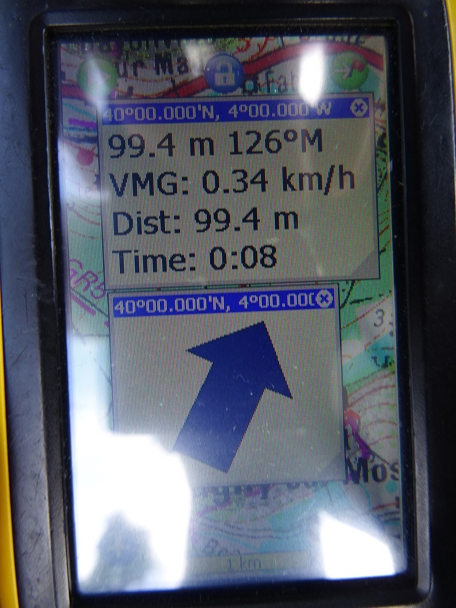 GPS receiver screen