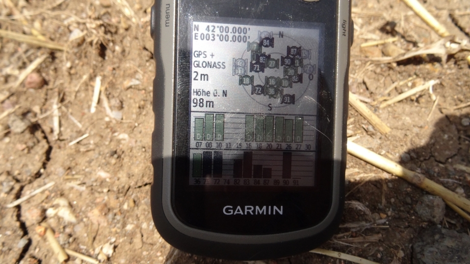 GPS reading at 42N 3E