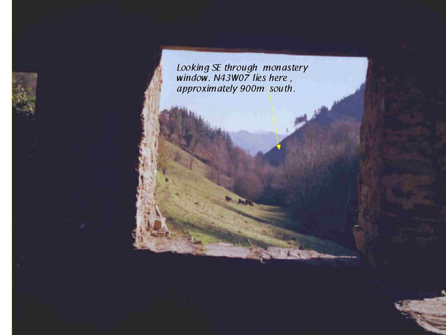 General View of area of N43W7 through monastery window