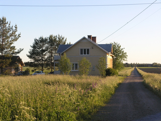 Farm house at the end of the road