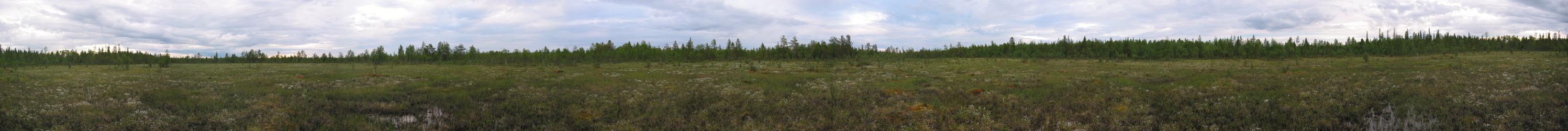 360 deg view during the Midnight Sun on the lappland.