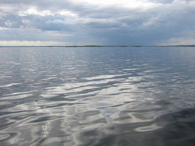 Calm waters near the position
