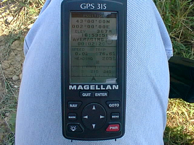 GPS reading at confluence point